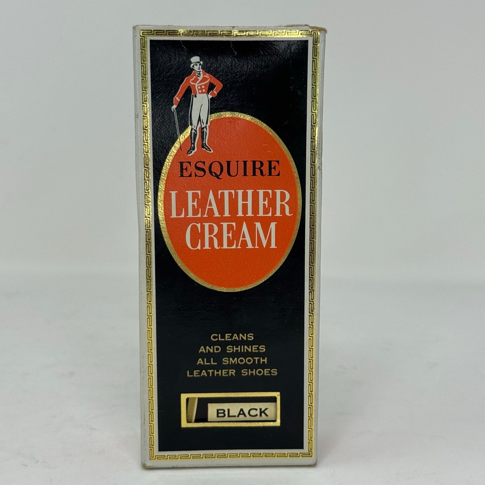 Esquire Leather Cream 3 oz Black Shoe Polish Cleaner Shine Maintenance Condition